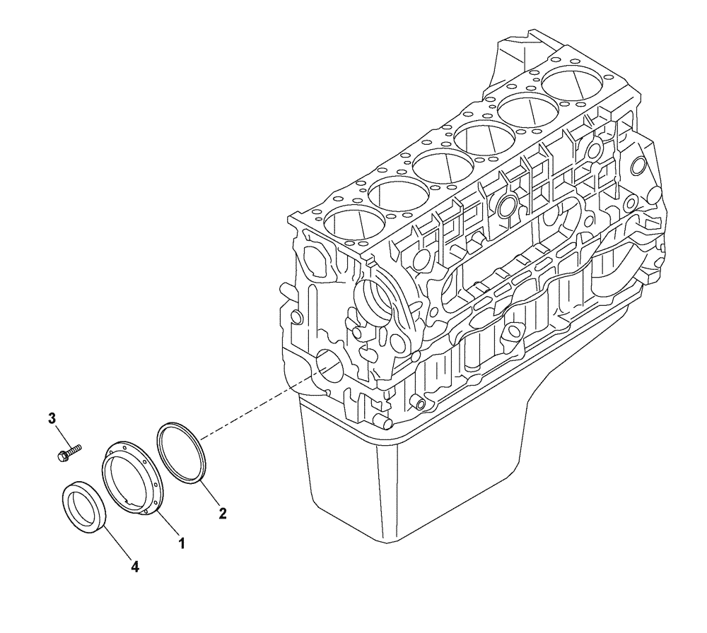 Схема запчастей Case 330B - (01A00000263[001]) - COVER INSTAL, CRANKCASE (87593671) (01) - ENGINE