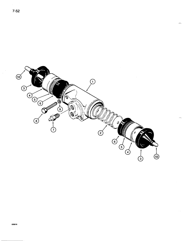 Схема запчастей Case 1085B - (7-052) - WHEEL BRAKE CYLINDER (07) - BRAKES