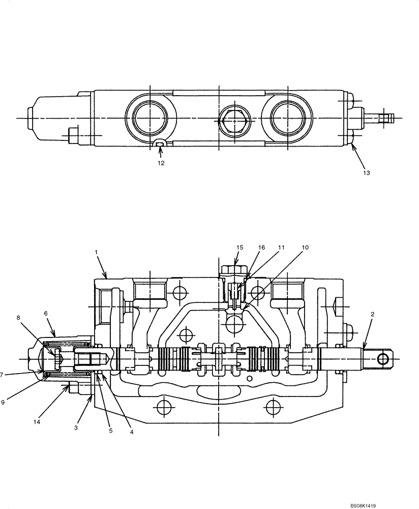 Схема запчастей Case CX50B - (07-007) - VALVE ASSY, CONTROL (BOOM SWING) (PH30V00058F1) ELECTRICAL AND HYDRAULIC COMPONENTS