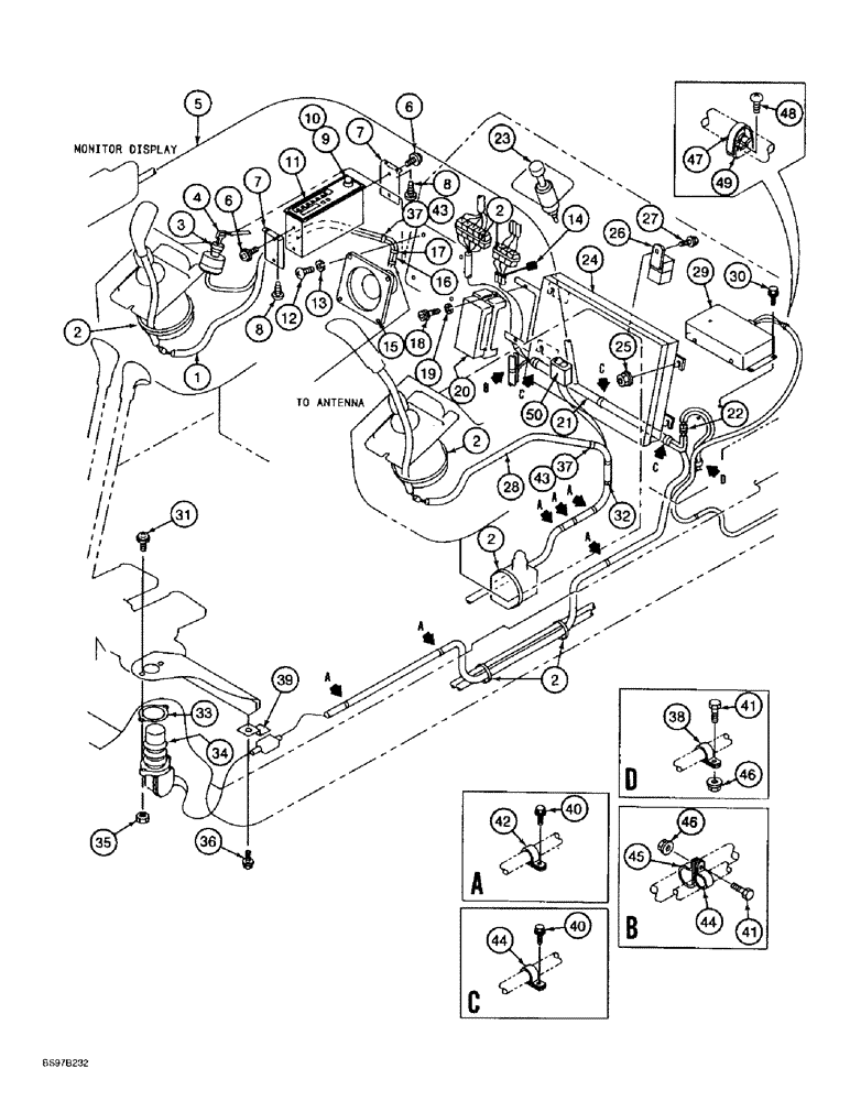 Схема запчастей Case 9010B - (4-026) - CAB ELECTRICAL SYSTEM, CONSOLE, CONTROLLER & AUXILIARY CONTROL HARNESSES,*P.I.N. DAC01#2001 AND AFTR (04) - ELECTRICAL SYSTEMS