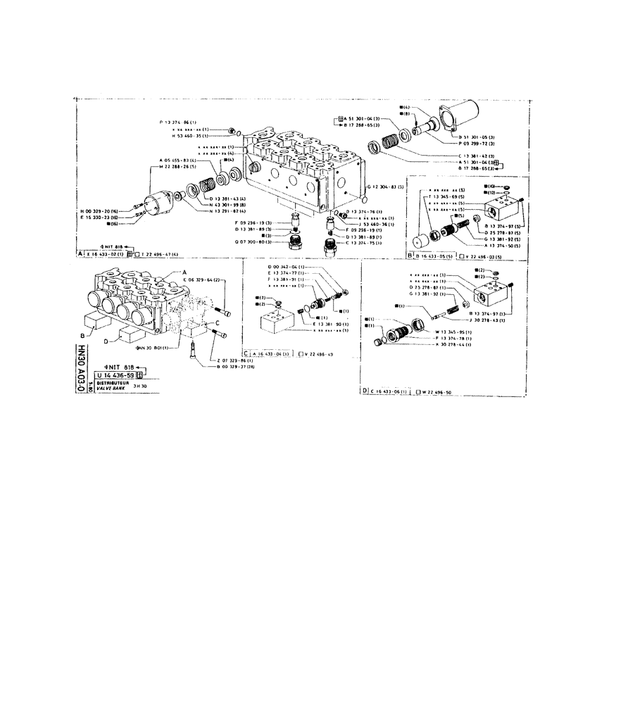 Схема запчастей Case 220 - (211) - VALVE BANK (07) - HYDRAULIC SYSTEM