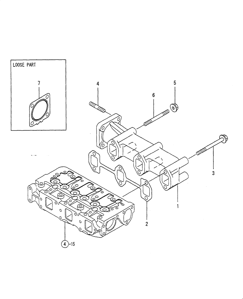 Схема запчастей Case CX22B - (ENGINE-06[1]) - EXHAUST MANIFOLD (10) - ENGINE