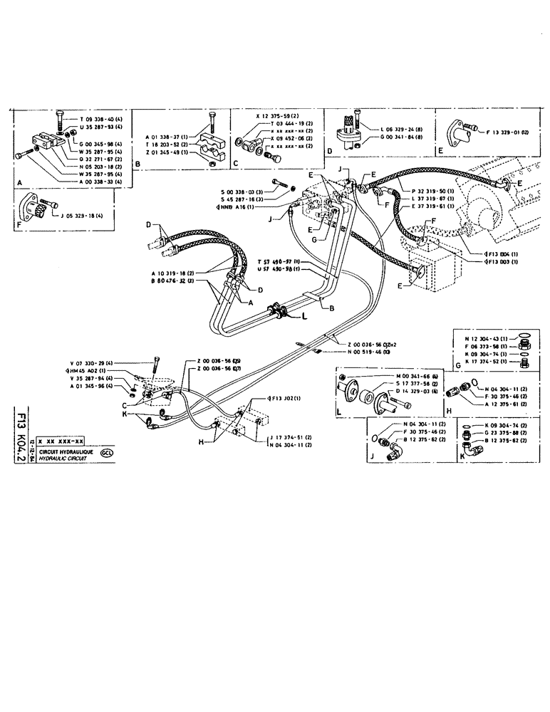 Схема запчастей Case 220 - (131) - HYDRAULIC CIRCUIT (07) - HYDRAULIC SYSTEM