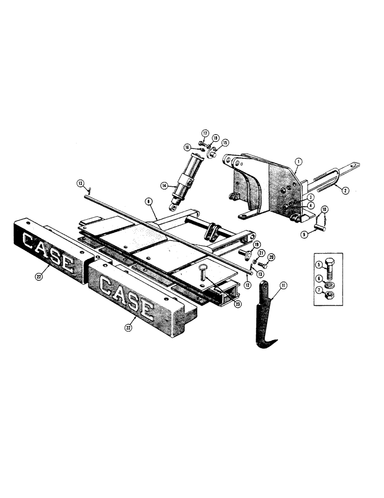 Схема запчастей Case 310 - (154) - SCARIFIER (05) - UPPERSTRUCTURE CHASSIS