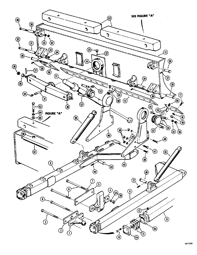 Схема запчастей Case 310G - (174) - POWER TILT DOZER (05) - UPPERSTRUCTURE CHASSIS