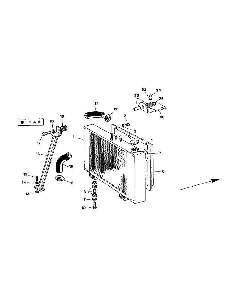 Схема запчастей Case 221B - (2-02) - COOLING SYSTEM, 121B (DAH1215912-) / 221B (DAH2215913-) (02) - ENGINE