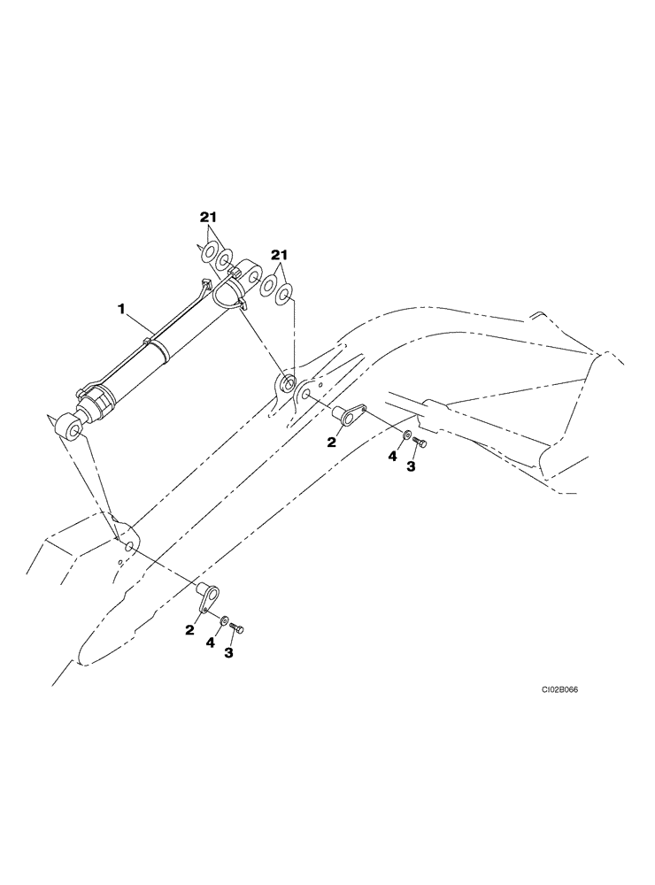 Схема запчастей Case CX460 - (09-48) - ARM CYLINDER - MOUNTING (09) - CHASSIS/ATTACHMENTS