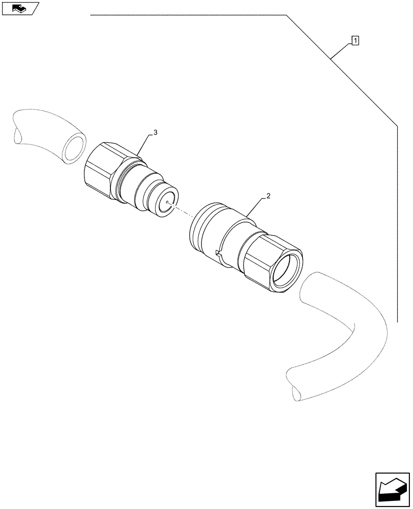 Схема запчастей Case 580SN - (88.035.18) - DIA KIT, AUXILIARY QUICK DISCONNECT (88) - ACCESSORIES