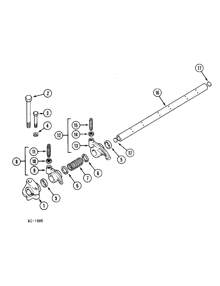 Схема запчастей Case 380B - (2-34) - VALVE MECHANISM (02) - ENGINE