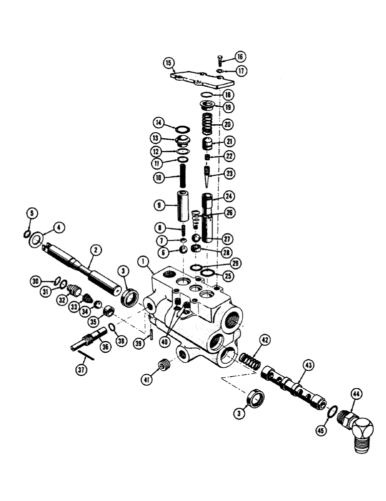 Схема запчастей Case 430CK - (108) - PARTS FOR A35685 VALVE 