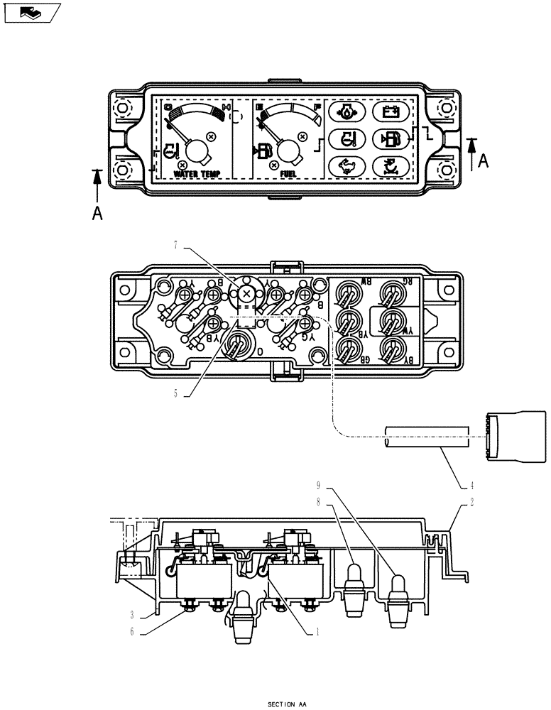 Схема запчастей Case CX27B ASN - (55.418.01) - GUAGE, CLUSTER (55) - ELECTRICAL SYSTEMS