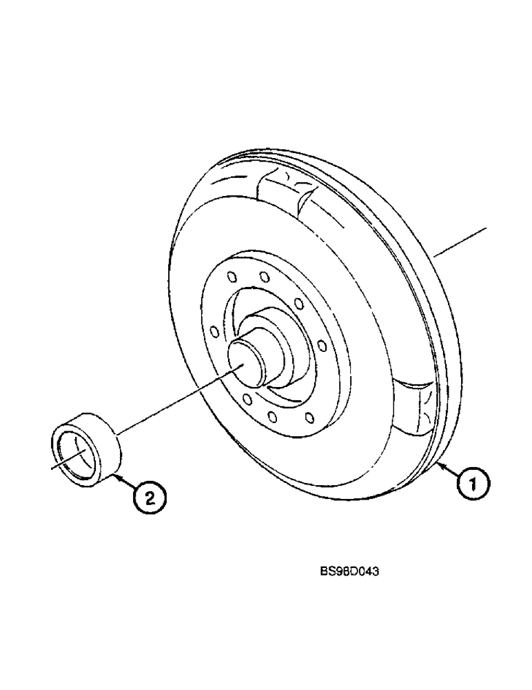 Схема запчастей Case 590SL - (6-094) - CLARK POWERSHIFT TRANSMISSION ASSEMBLY, TORQUE CONVERTER (06) - POWER TRAIN