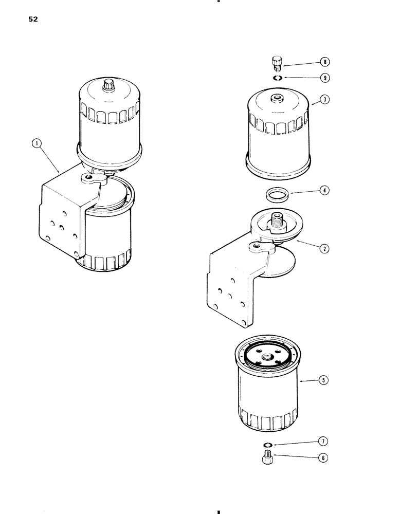 Схема запчастей Case 585C - (052) - FUEL FILTER (10) - ENGINE