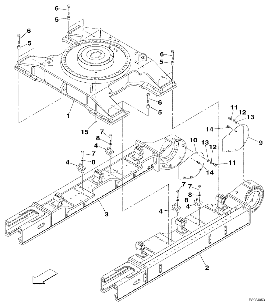 Схема запчастей Case CX800B - (05-01) - UNDERCARRIAGE (11) - TRACKS/STEERING