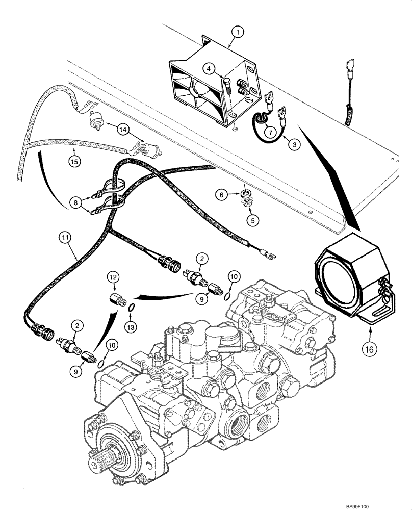 Схема запчастей Case 1845C - (04-10) - ALARM, BACKUP (NORTH AMERICA) (04) - ELECTRICAL SYSTEMS