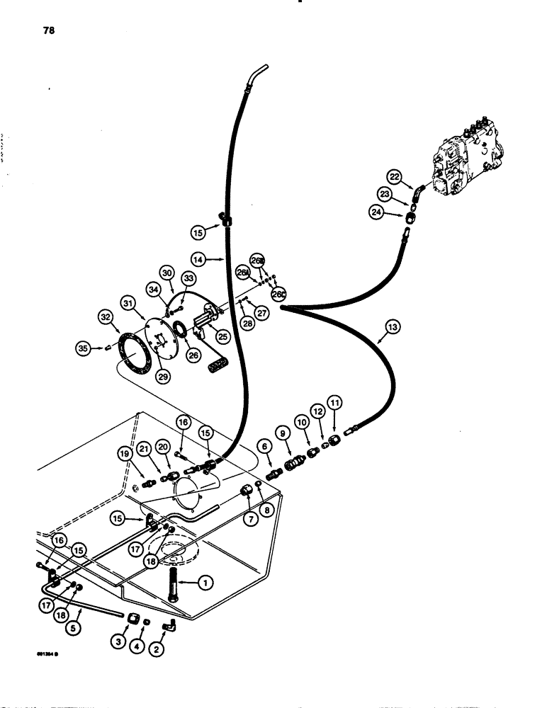 Схема запчастей Case 780B - (078) - FUEL TANK AND FUEL LINES (04) - ELECTRICAL SYSTEMS