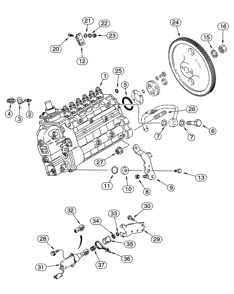 Схема запчастей Case 721C - (03-08) - FUEL INJECTION - PUMP AND DRIVE (03) - FUEL SYSTEM