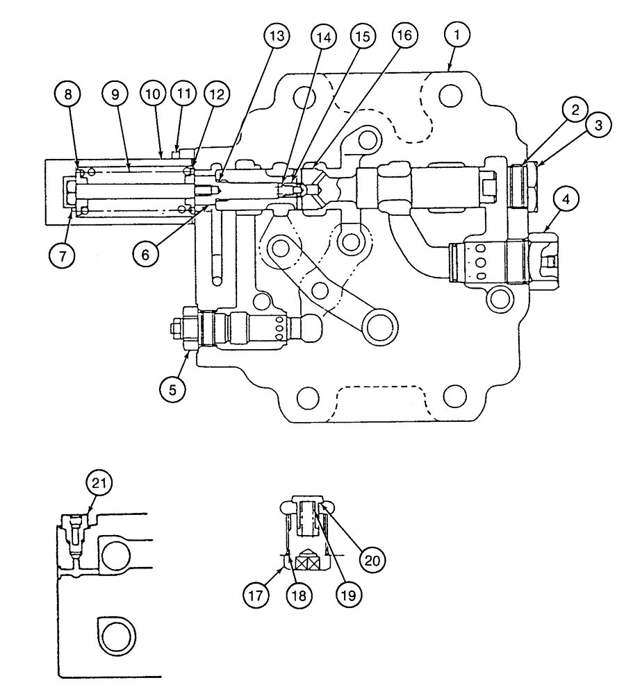 Схема запчастей Case 9060 - (8-078) - 153038A1 CONTROL VALVE, 157333A1 END COVER (08) - HYDRAULICS