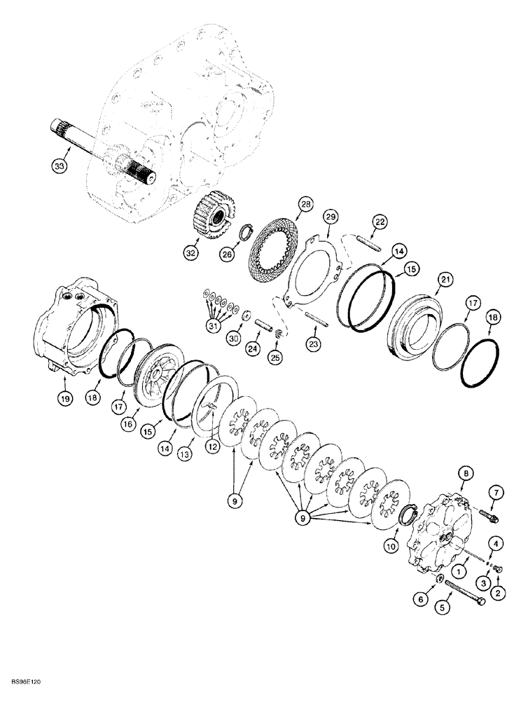 Схема запчастей Case 650G - (7-06) - TRANSMISSION BRAKES (07) - BRAKES