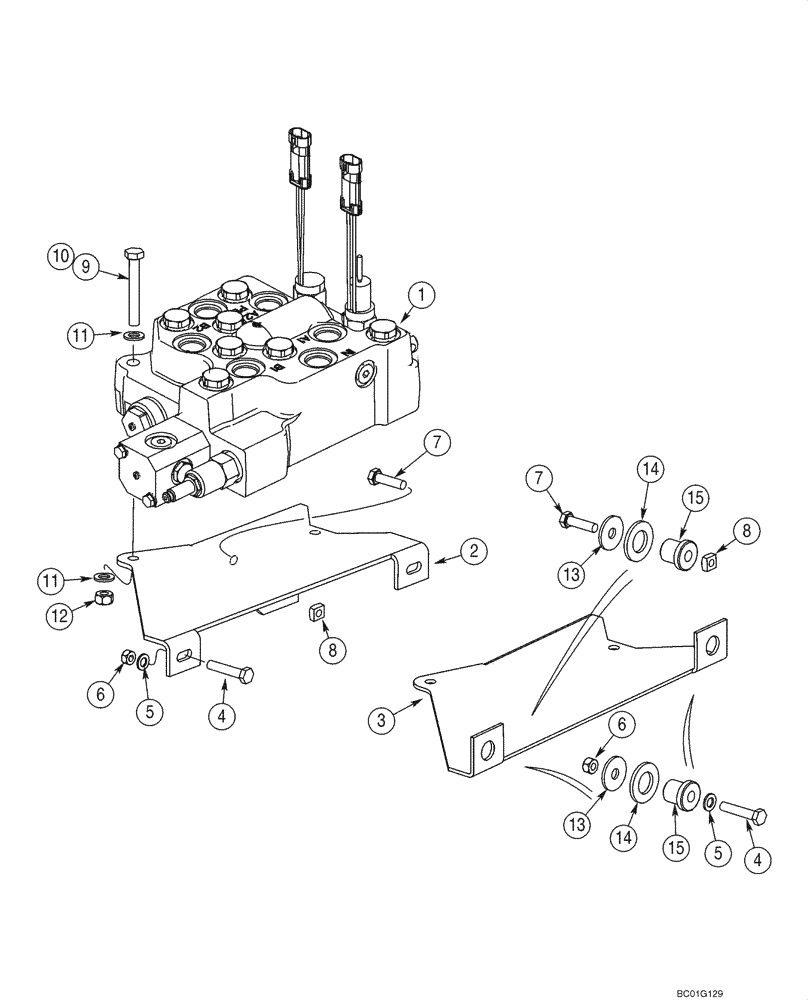 Схема запчастей Case 70XT - (08-11) - VALVE, CONTROL - MOUNTING (08) - HYDRAULICS