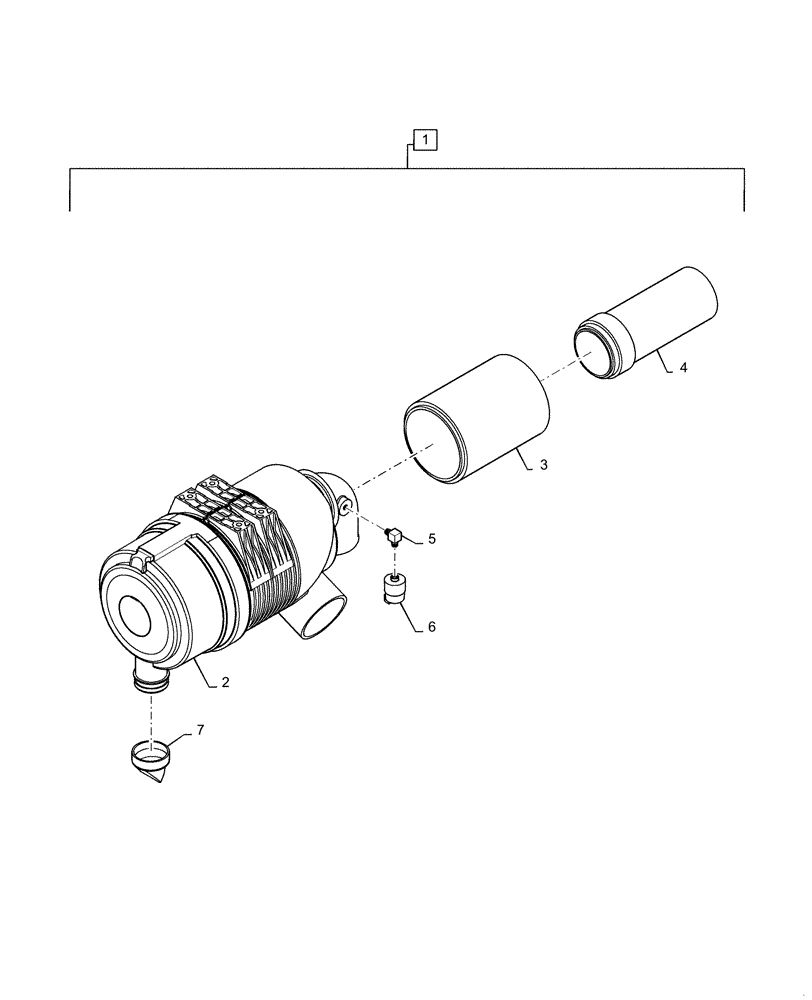 Схема запчастей Case SR150 - (10.202.AB) - AIR CLEANER ASSY (SR130,SR150) (10) - ENGINE