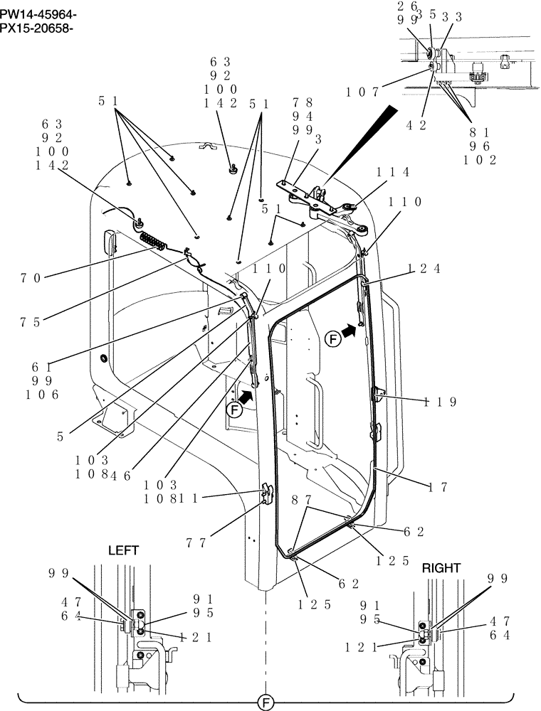 Схема запчастей Case CX36B - (180-17[4]) - CAB ASSEMBLY (05) - SUPERSTRUCTURE