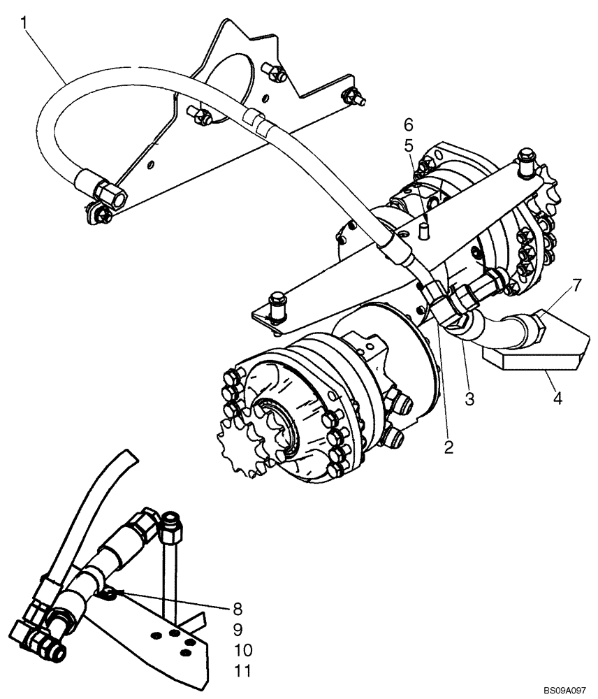 Схема запчастей Case 410 - (06-12) - HYDROSTATICS - RESONATOR (06) - POWER TRAIN