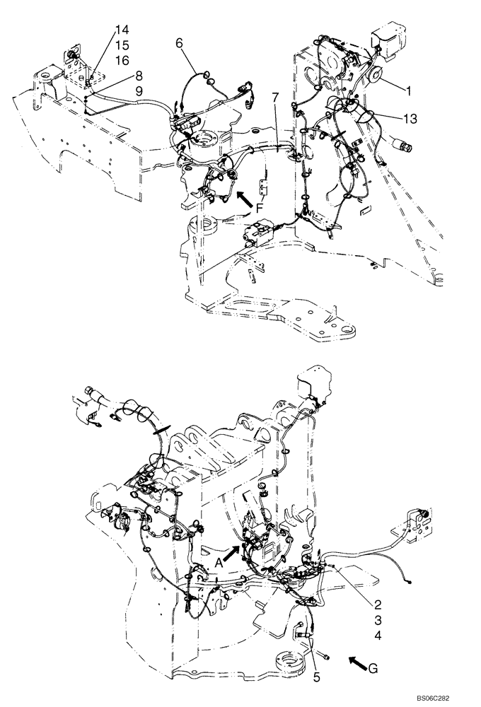 Схема запчастей Case 821E - (04-12) - HARNESS, FRONT (04) - ELECTRICAL SYSTEMS