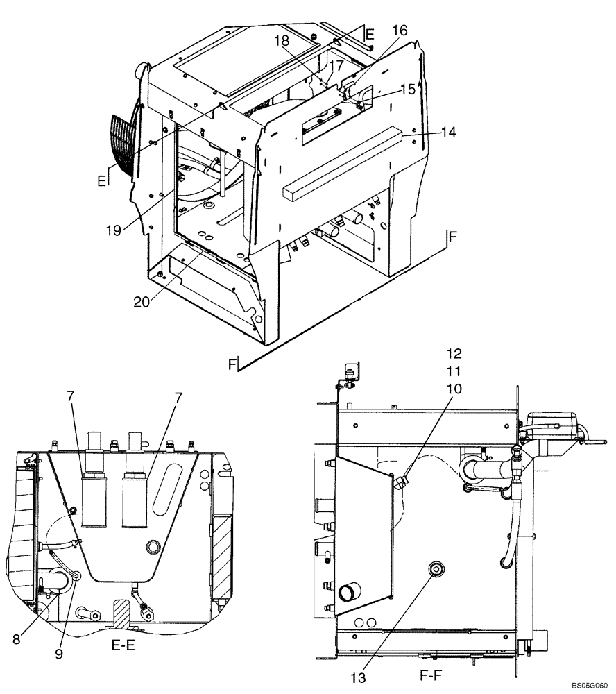 Схема запчастей Case 721E - (08-02) - HYDRAULIC RESERVOIR - FILTER (08) - HYDRAULICS