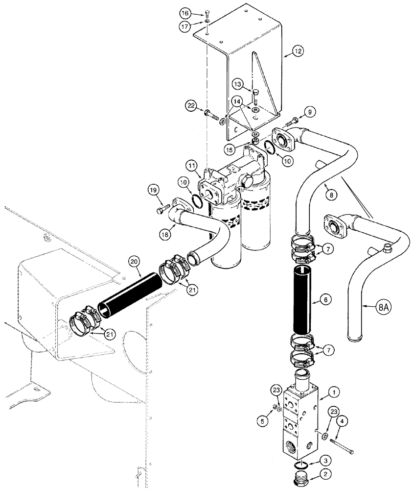 Схема запчастей Case 921C - (08-03) - HYDRAULICS - VALVE, BYPASS TO FILTER (08) - HYDRAULICS