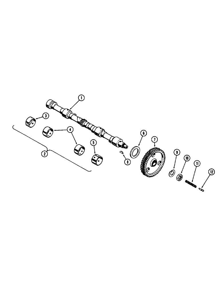 Схема запчастей Case W7 - (018) - CAMSHAFT, (301) DIESEL ENGINE (02) - ENGINE