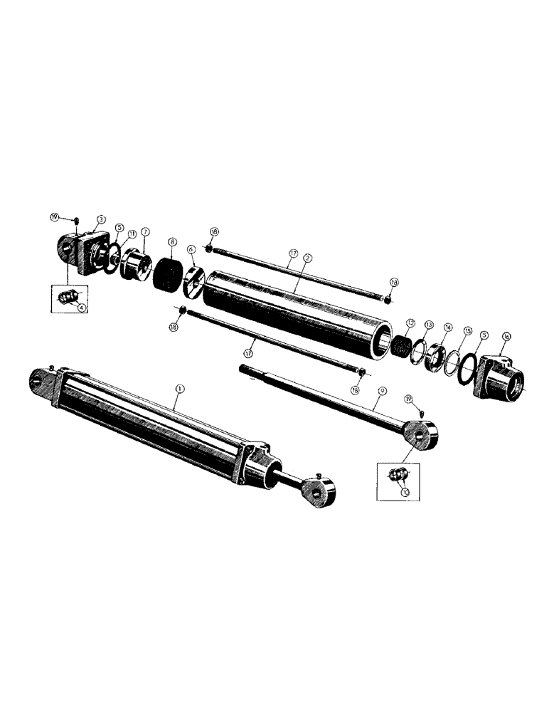 Схема запчастей Case 256 - (071) - DUMP CYLINDER INSTALLATION (07) - HYDRAULIC SYSTEM