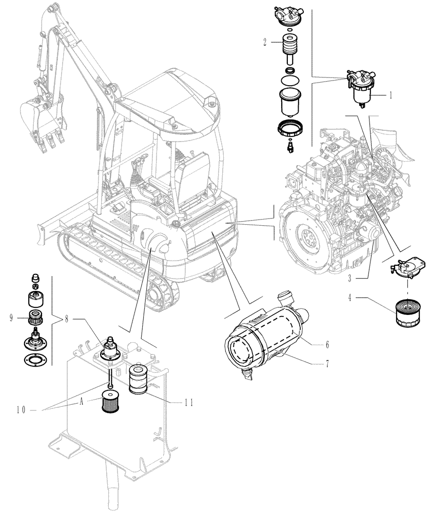 Схема запчастей Case CX31B - (0.000[00]) - MAINTENANCE PARTS (05) - SERVICE & MAINTENANCE