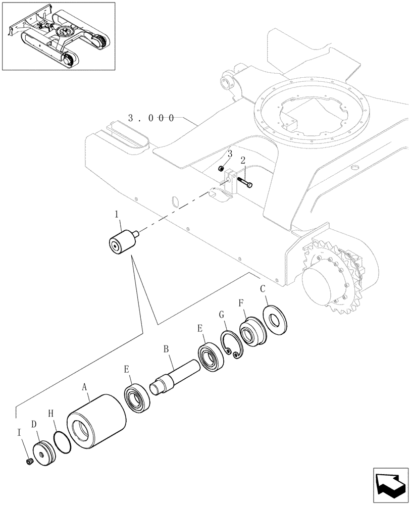 Схема запчастей Case CX31B - (3.030[01]) - RULLER UPPER - COMPONENTS (48) - TRACKS & TRACK SUSPENSION