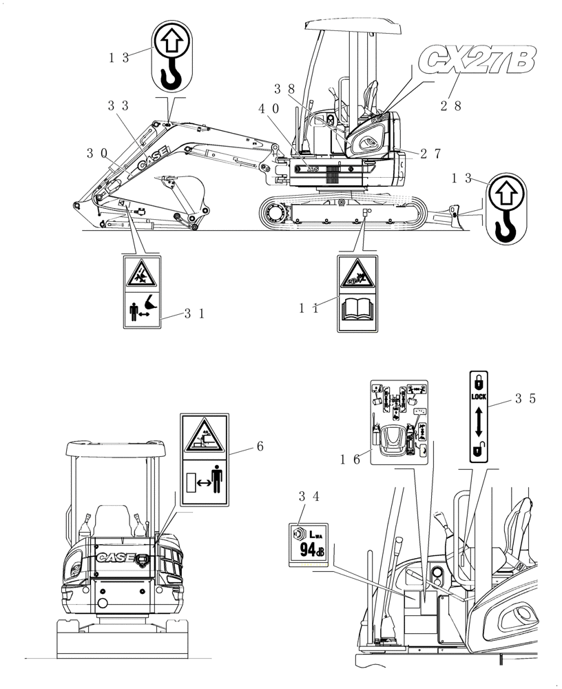 Схема запчастей Case CX27B - (5.0088[02]) - CONTROL LINES VALVE (SAFETY VALVE) - 747940050, 747940060 (05) - Section 5