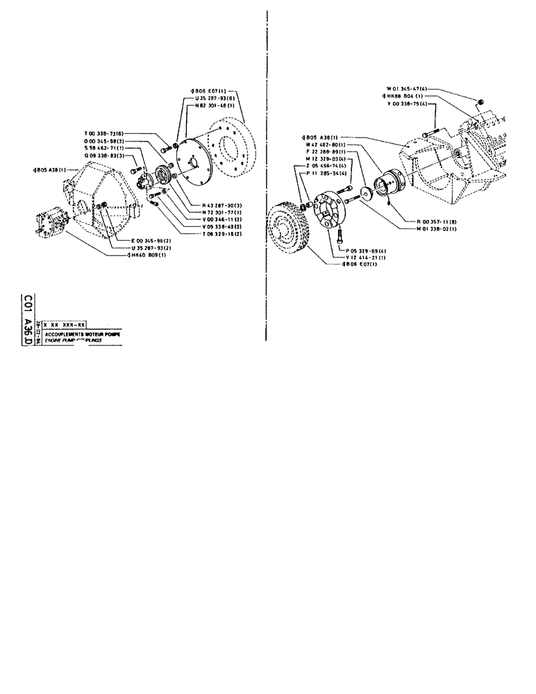 Схема запчастей Case 90BCL - (143) - ENGINE PUMP COUPLINGS (07) - HYDRAULIC SYSTEM