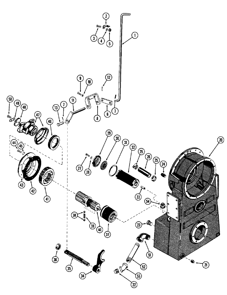 Схема запчастей Case W10 - (086) - REAR AXLE CLUTCH CONTROL (06) - POWER TRAIN