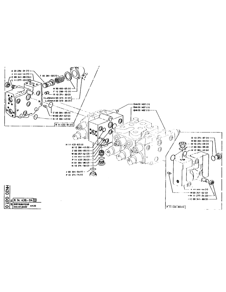 Схема запчастей Case 160CL - (215) - VALVE BANK (07) - HYDRAULIC SYSTEM