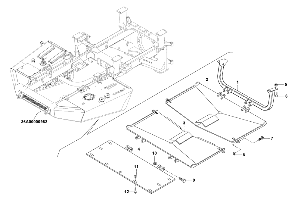 Схема запчастей Case 327B - (98A00000863[001]) - SHIELDS, LOWER FRONT FRAME (87520068) (09) - Implement / Hydraulics / Frame / Brakes