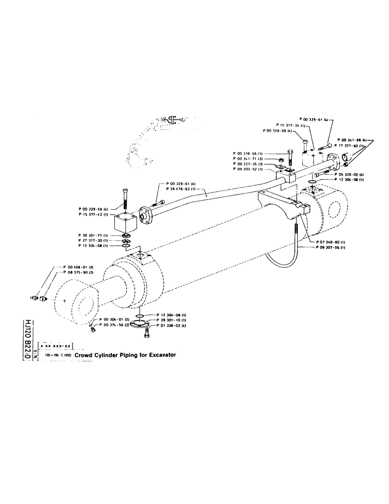 Схема запчастей Case 220CKS - (49) - CROWD CYLINDER PIPING FOR EXCAVATOR (07) - HYDRAULIC SYSTEM