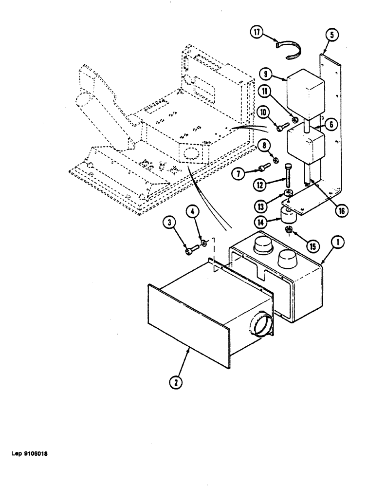 Схема запчастей Case 1088 - (086) - HEATING (50) - CAB CLIMATE CONTROL