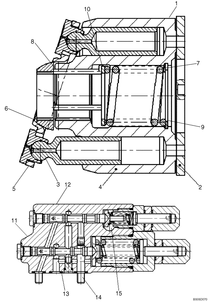 Схема запчастей Case 721D - (08-08F) - PUMP ASSY (08) - HYDRAULICS