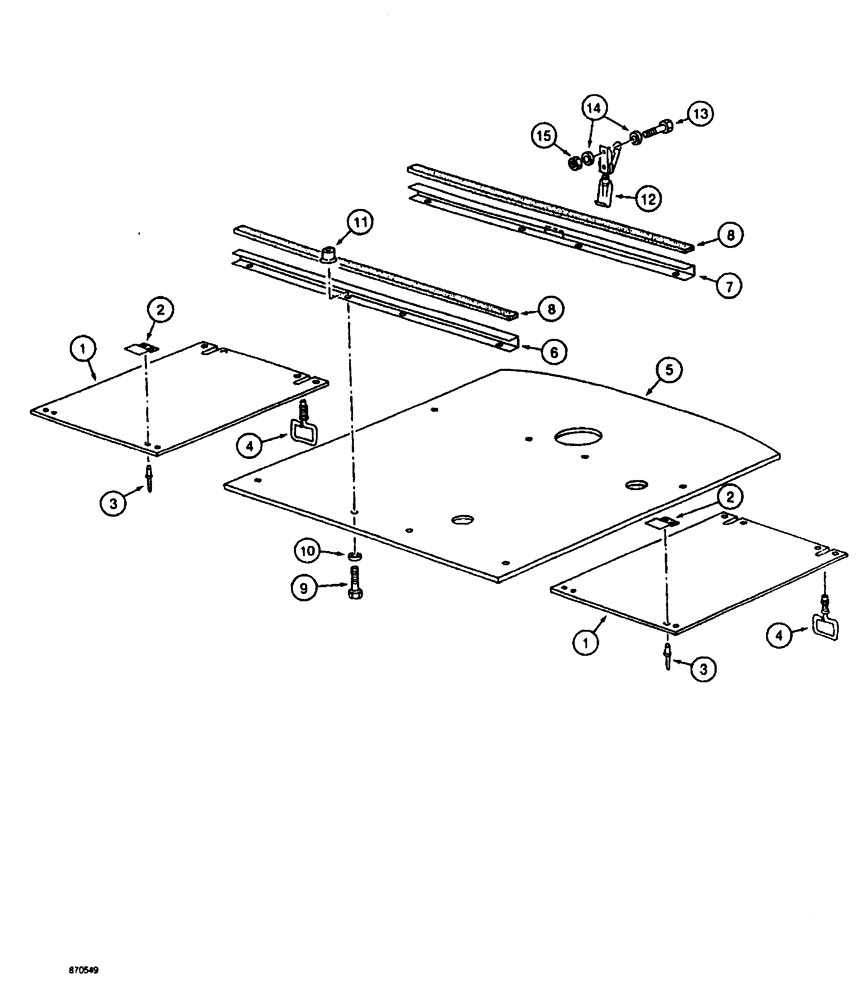 Схема запчастей Case 688 - (9-012) - ENGINE LOWER ACCESS COVERS (09) - CHASSIS