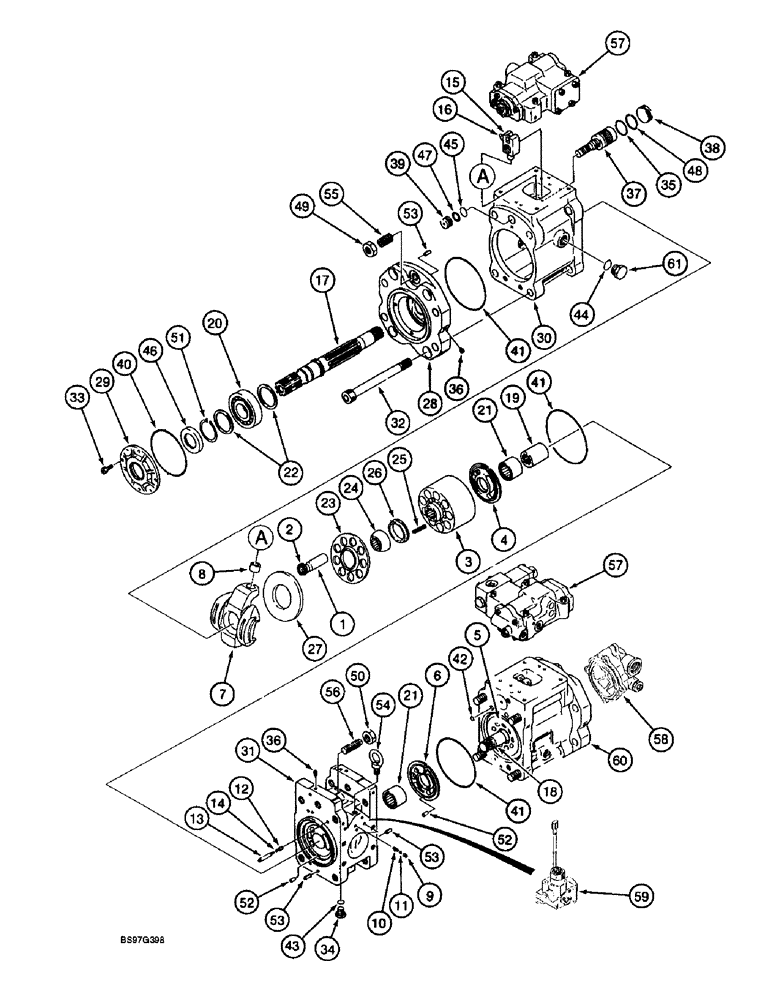 Схема запчастей Case 9045B - (8-080) - 162220A1 HYDRAULIC PUMP (08) - HYDRAULICS