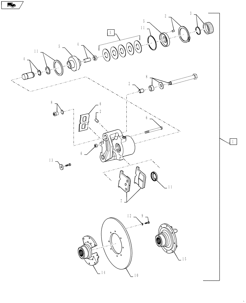 Схема запчастей Case 721F - (33.202.08) - PARKING BRAKE (33) - BRAKES & CONTROLS