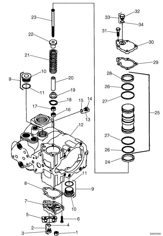 Схема запчастей Case 465 - (06-11) - TANDEM PUMP (SPLIT PUMP CONFIGURATION) (06) - POWER TRAIN