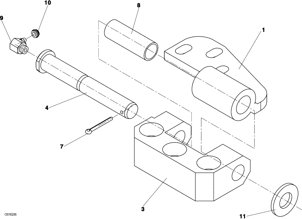 Схема запчастей Case SV210 - (12-025-00[01]) - ENGINE HOOD HINGES (09) - CHASSIS