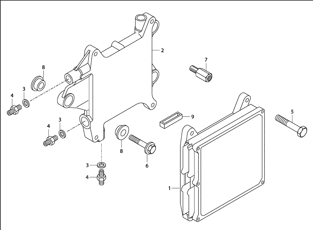 Схема запчастей Case 340 - (01A07000158[001]) - ENGINE - ELECTRONIC INJECTION (10) - ENGINE