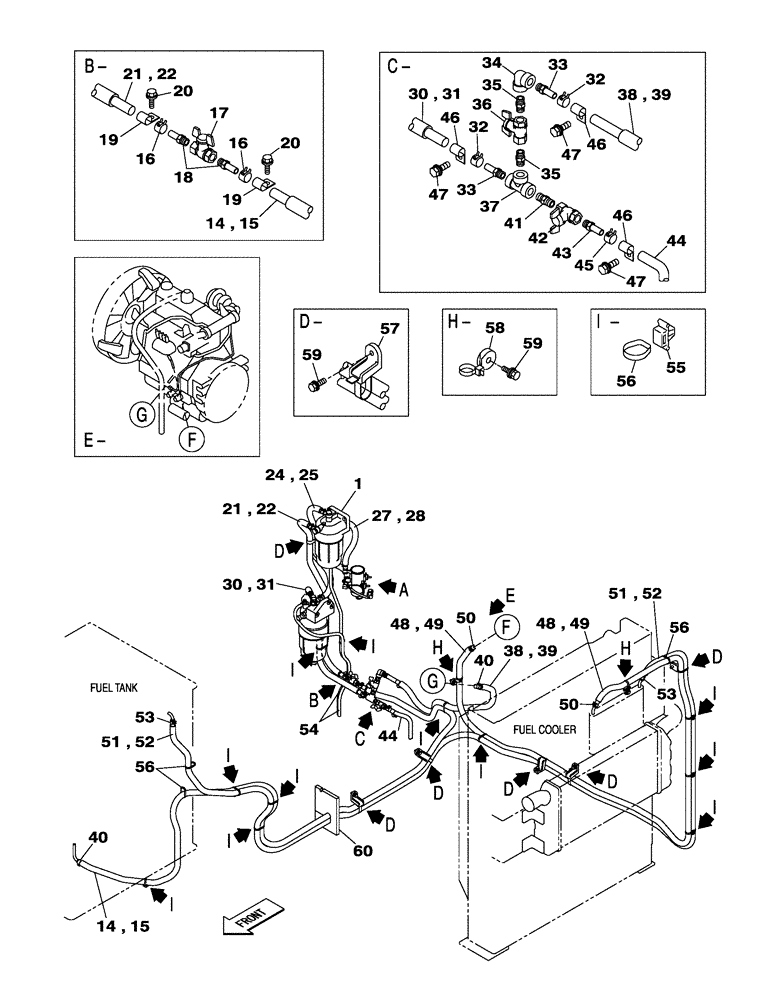 Схема запчастей Case CX210C LR - (10.218.01[01]) - FUEL SYSTEM (10) - ENGINE