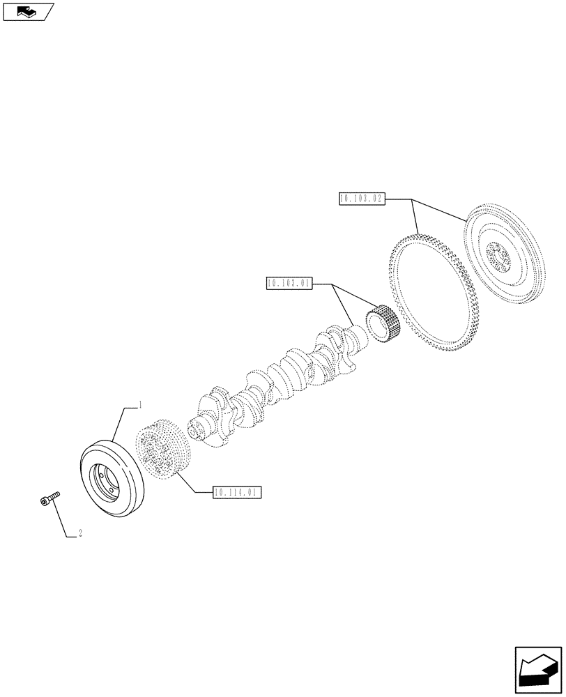 Схема запчастей Case F3AE0684S E914 - (10.110.01) - DAMPER (10) - ENGINE